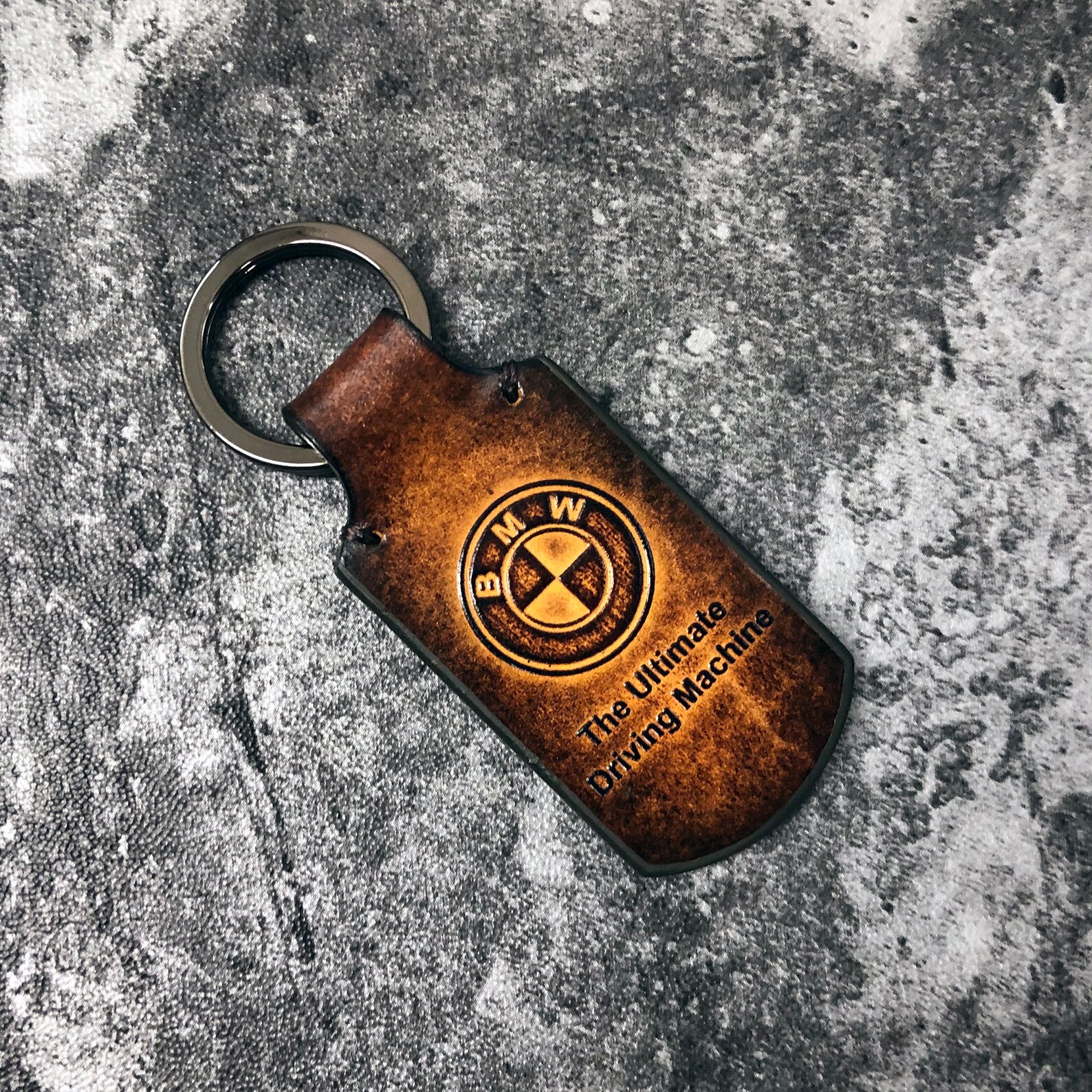 BMW car keychain BMW leather keychain BMW keyring Vertical Etsy