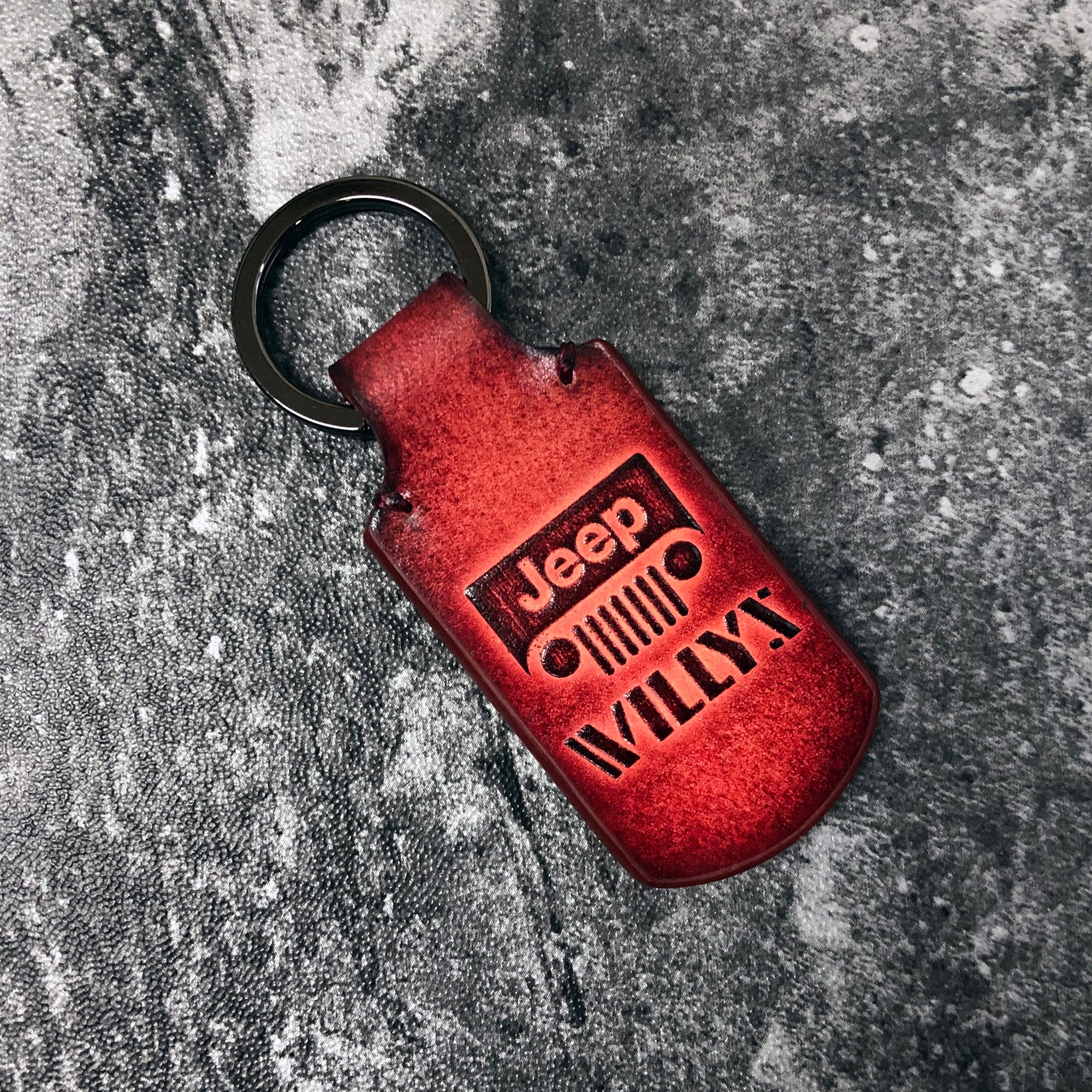 Jeep willys keychain_RED Jeep willys leather keychain Jeep Etsy