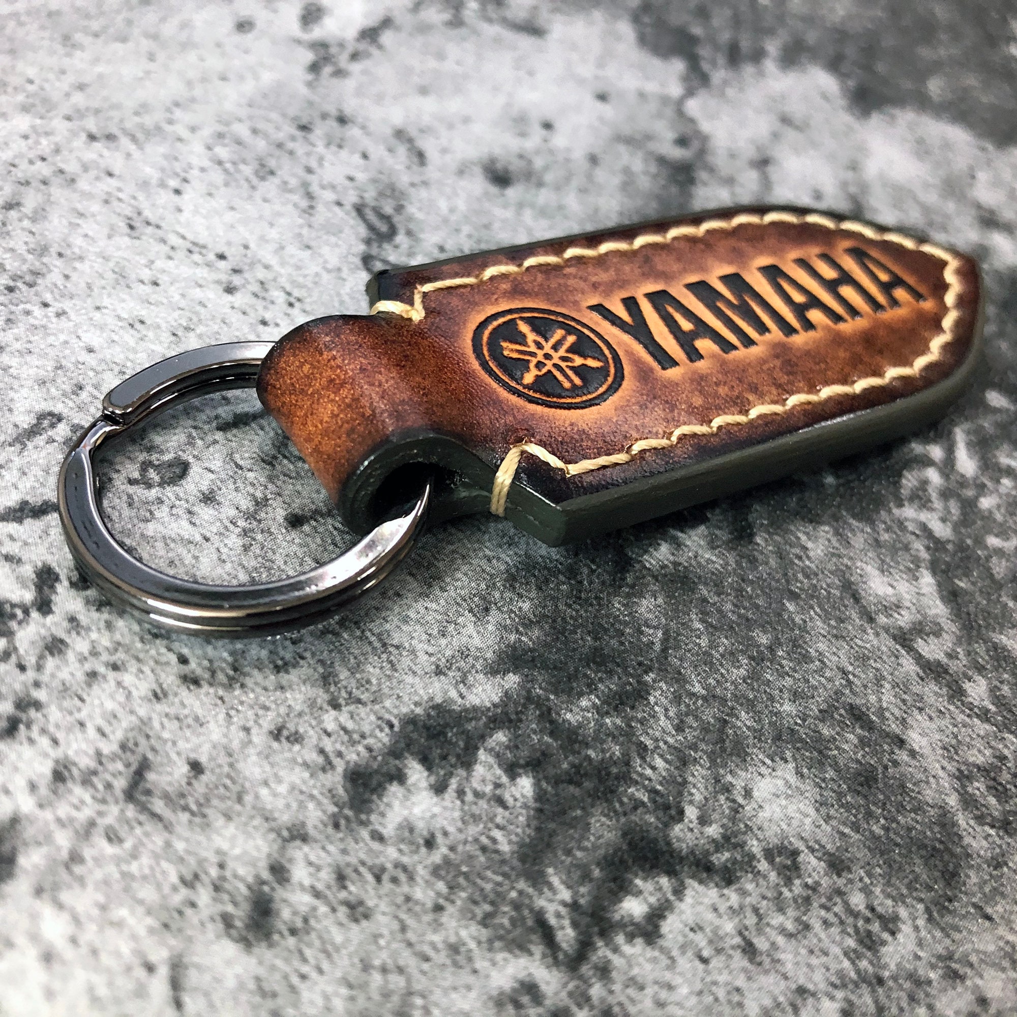 Yamaha keychain Yamaha leather keychain yamaha motorcycle Etsy