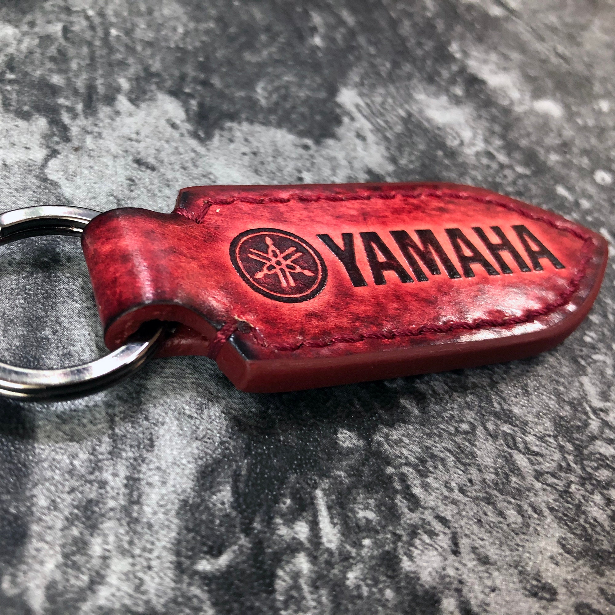 Yamaha leather keychain_RED yamaha motorcycle accessories Etsy