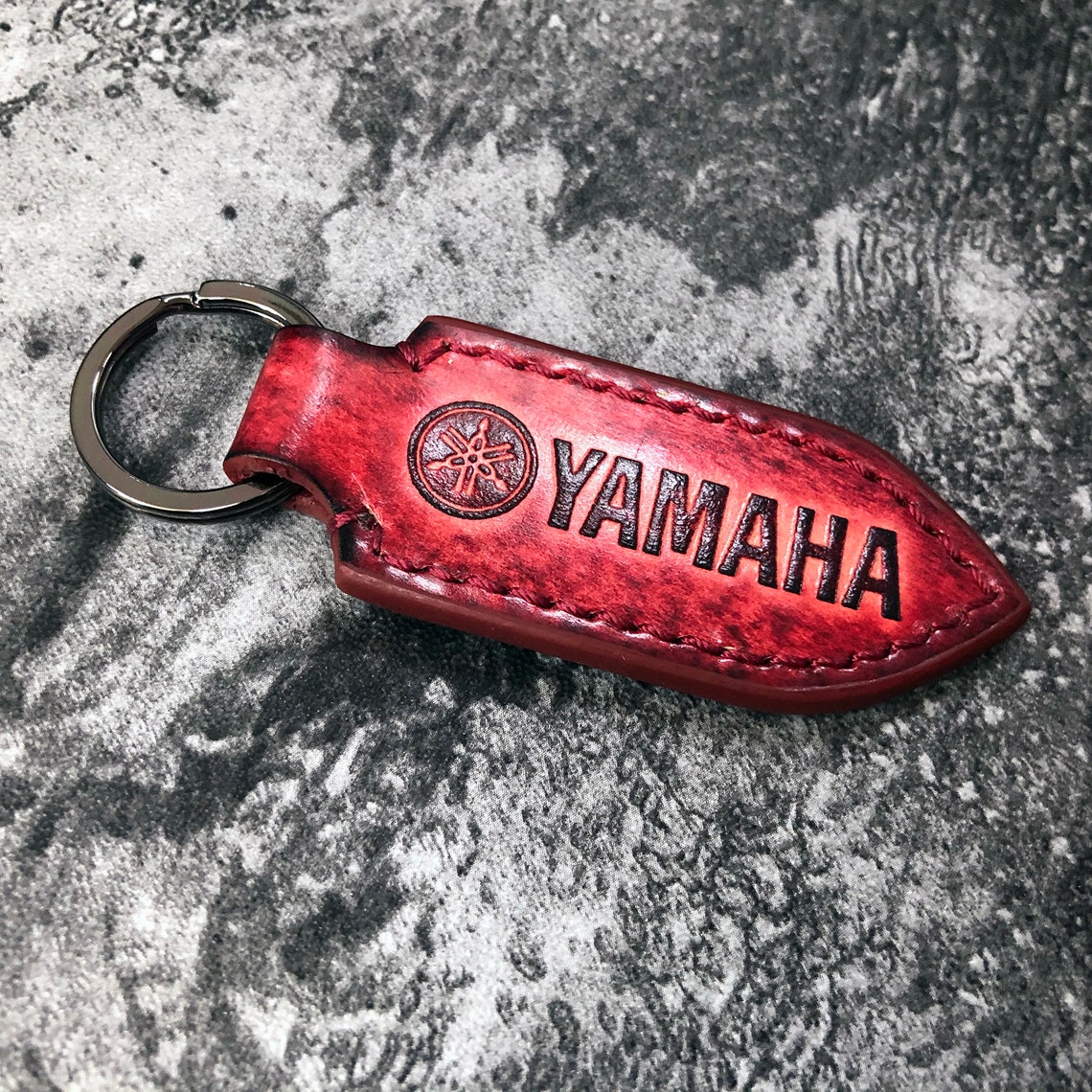 Yamaha leather keychain_RED yamaha motorcycle accessories Etsy