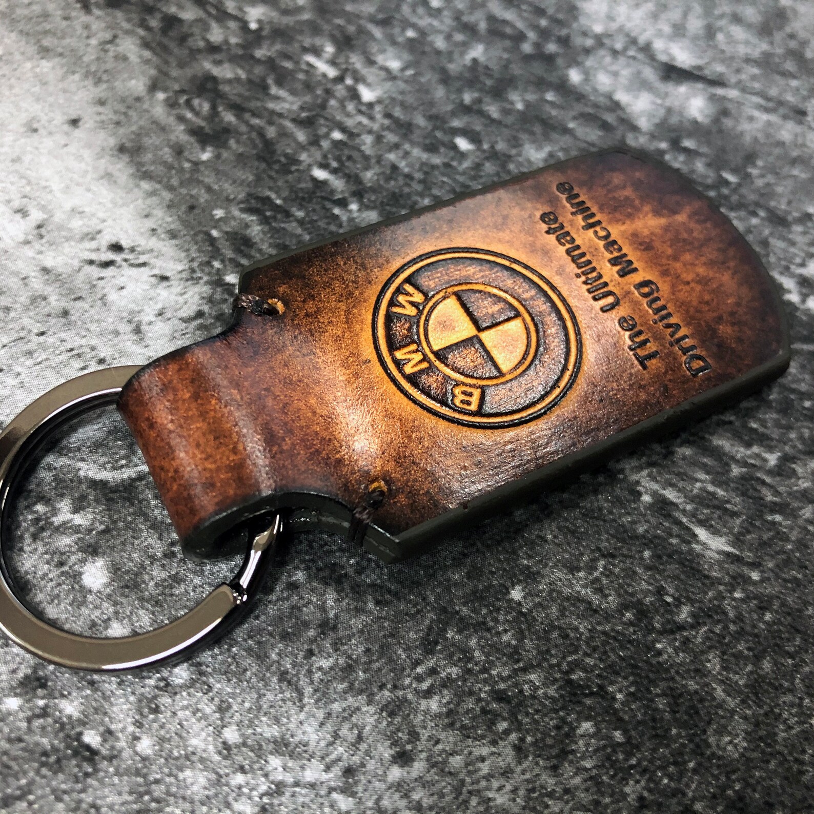 BMW car keychain BMW leather keychain BMW keyring Vertical Etsy