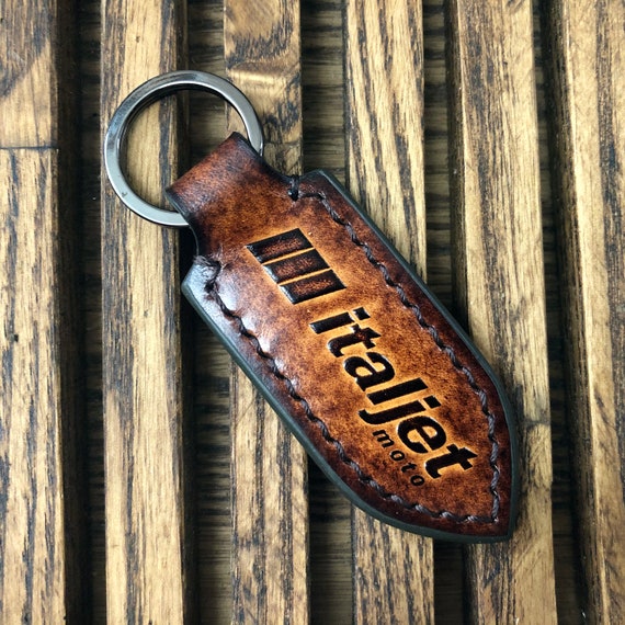 Italjet leather keychain Italjet keychain motorcycle | Etsy