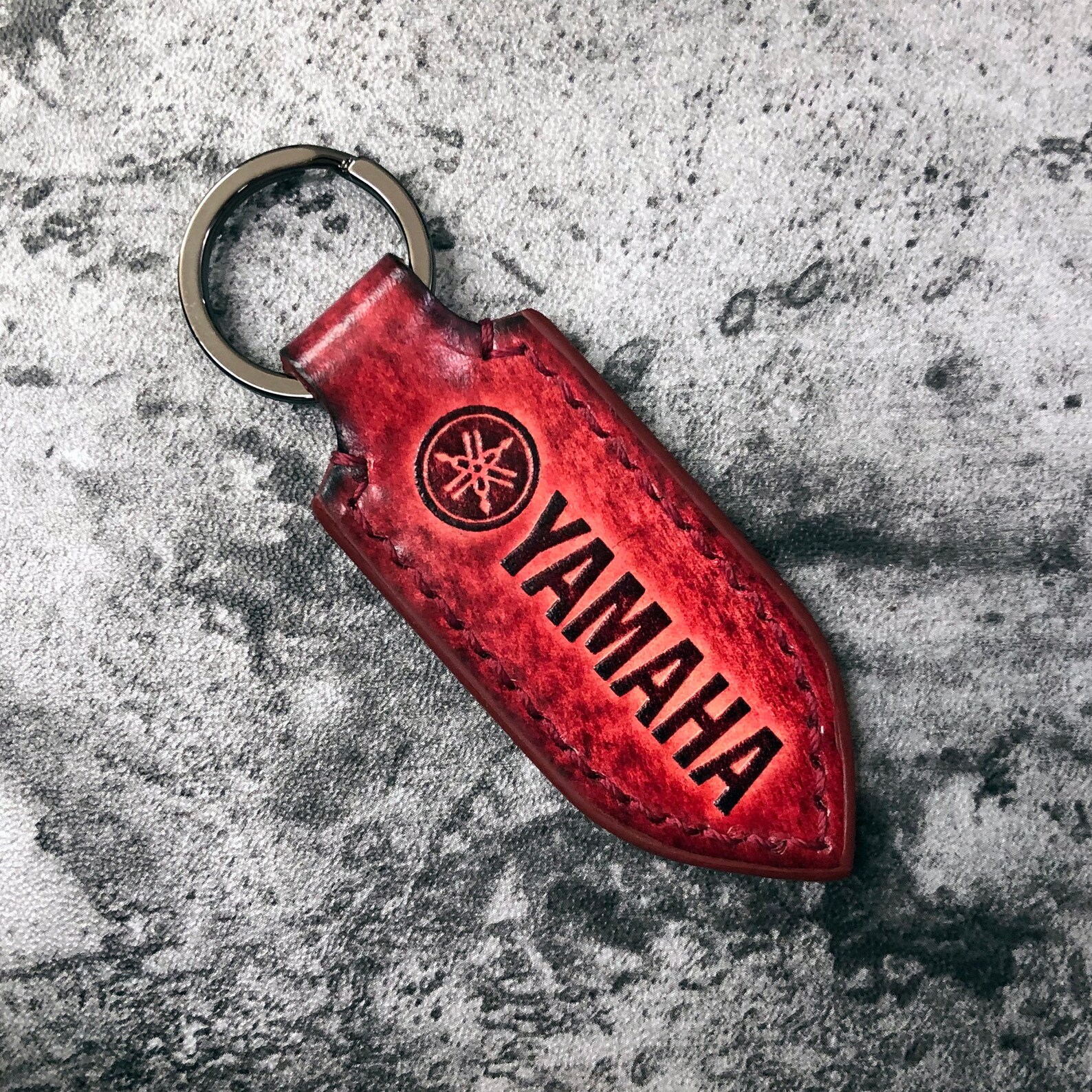 Yamaha leather keychain_RED yamaha motorcycle accessories Etsy
