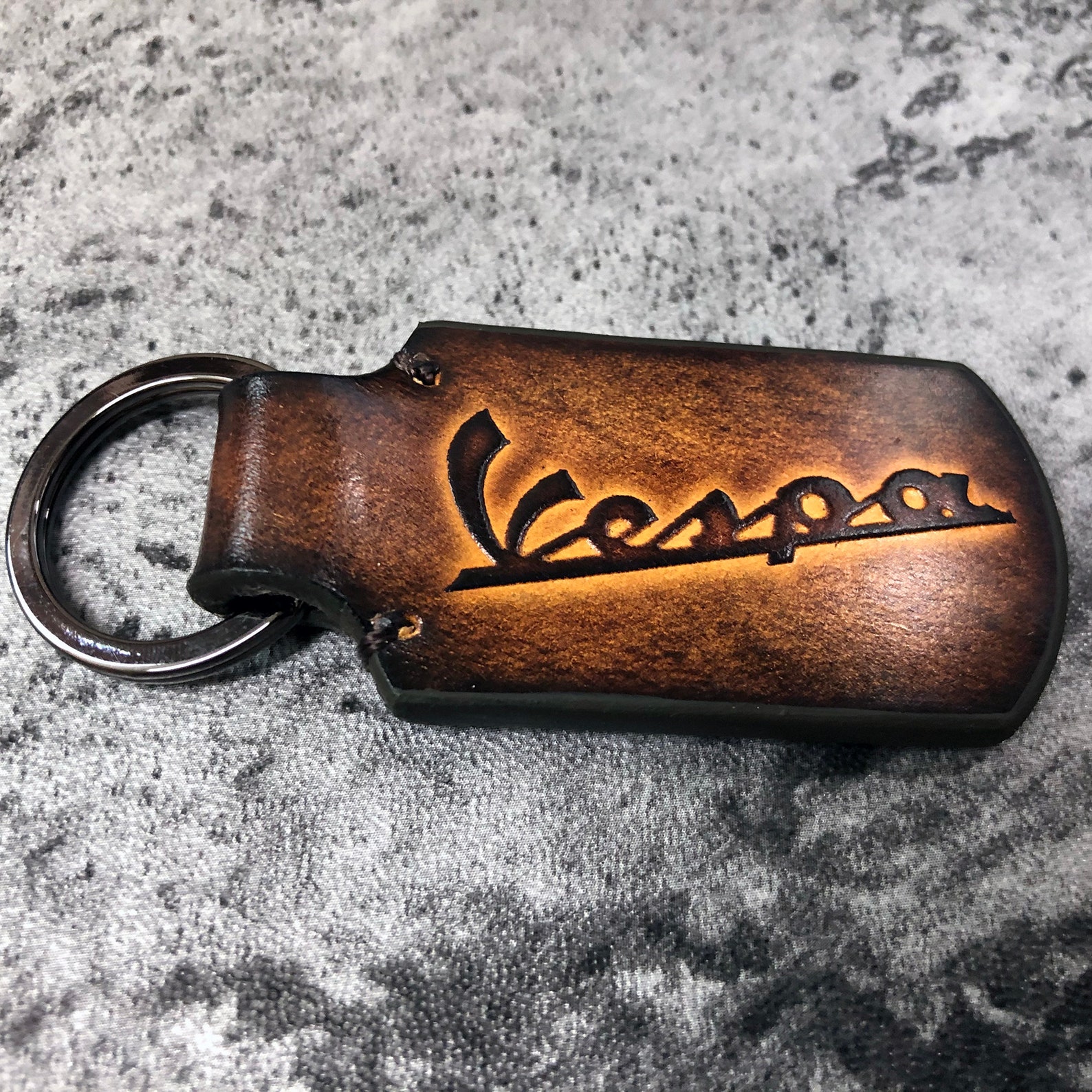 Vespa keychain vespa leather keychain vespa accessories can Etsy