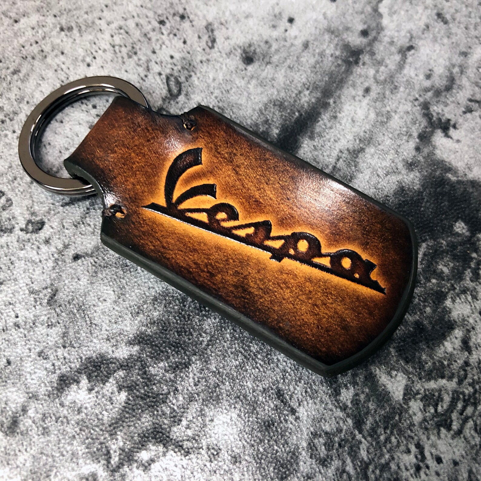 Vespa keychain vespa leather keychain vespa accessories can Etsy