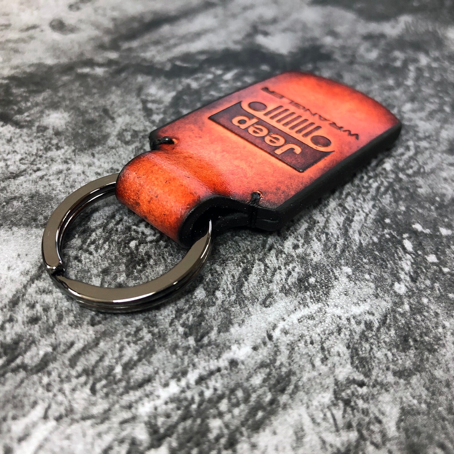 Jeep wrangler leather keychain wrangler keychain Orange. can Etsy