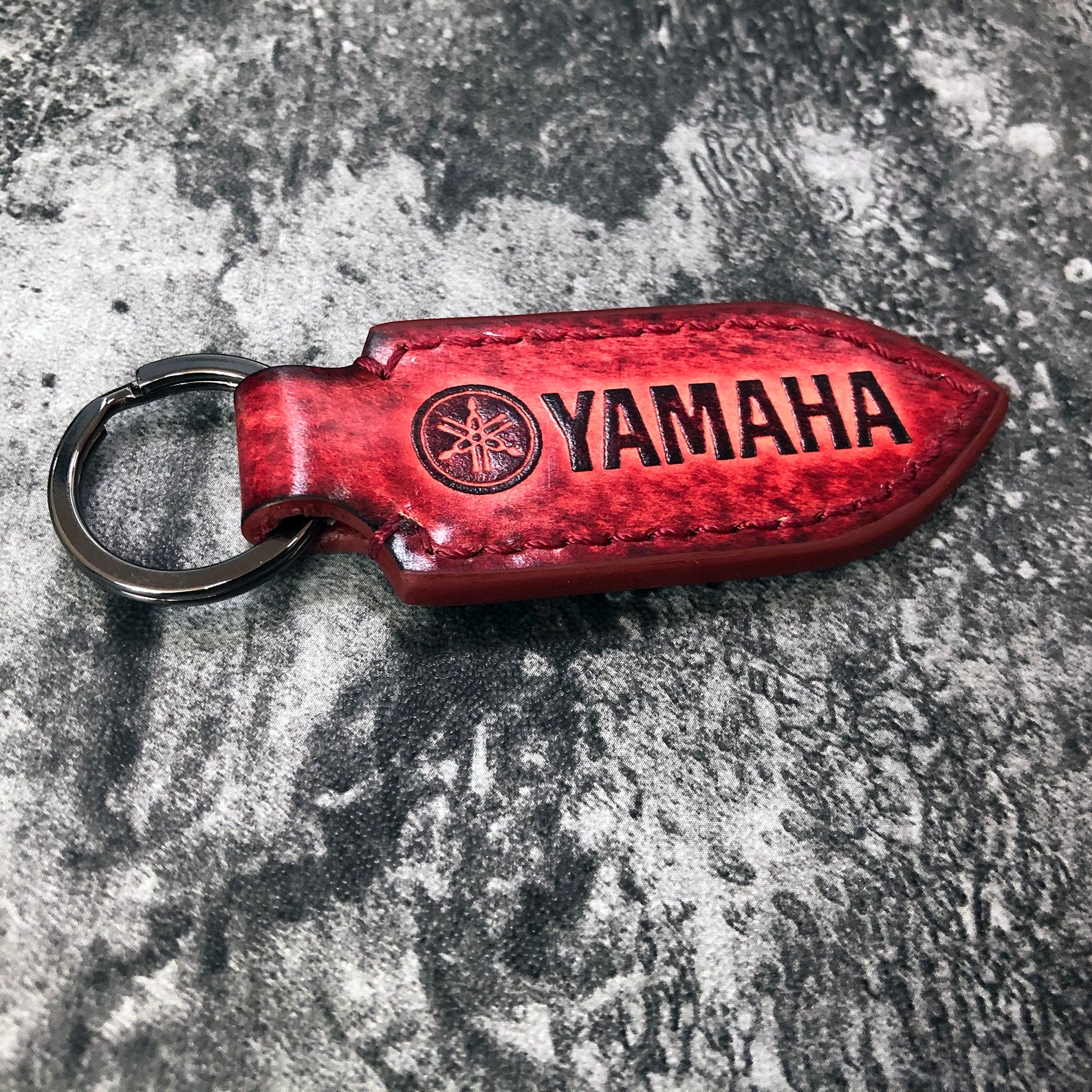 Yamaha leather keychain_RED yamaha motorcycle accessories Etsy