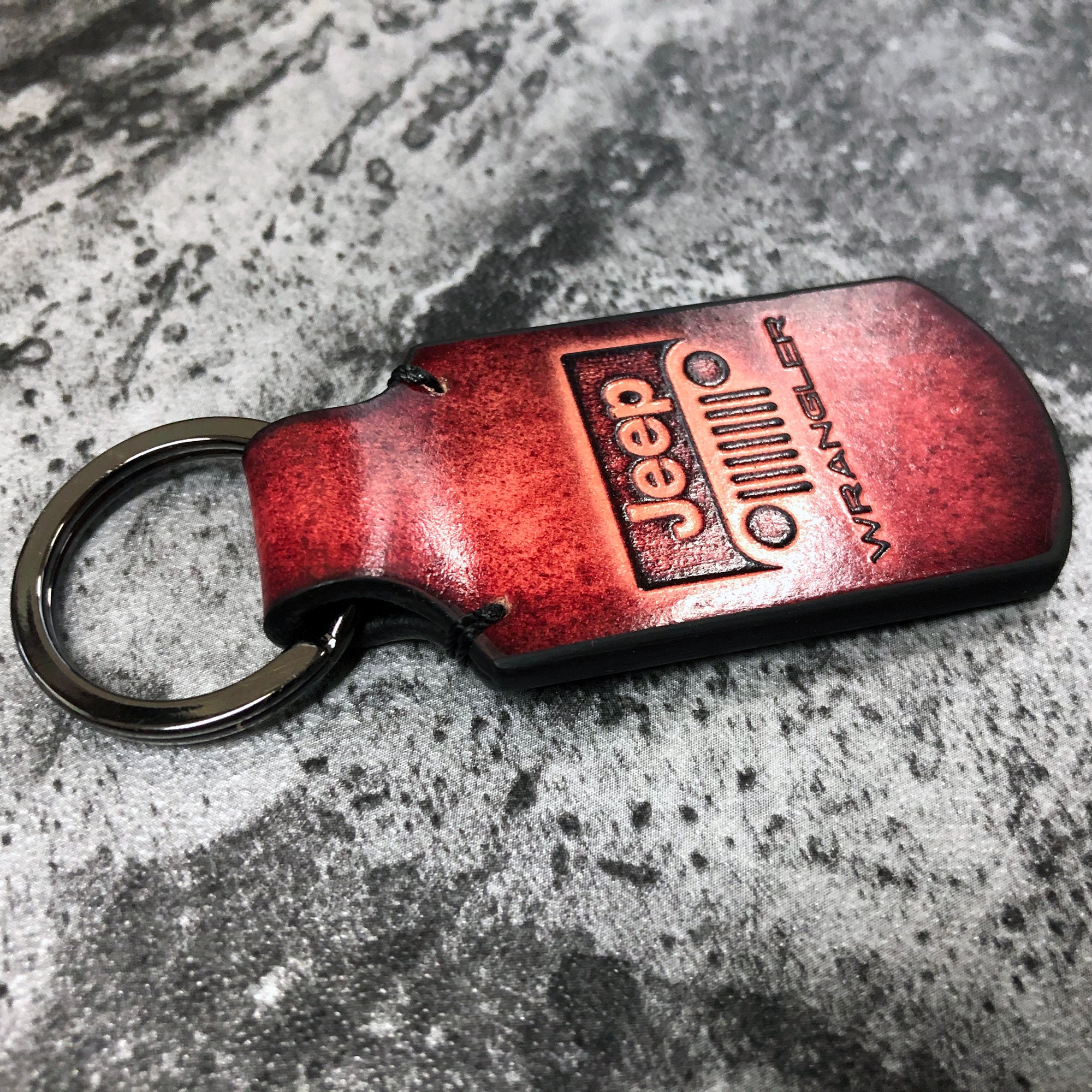 Jeep wrangler accessories jeep leather keychain wrangler Etsy