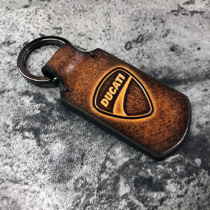 Ducati keychain Ducati leather keychain Ducati motocycle ...
