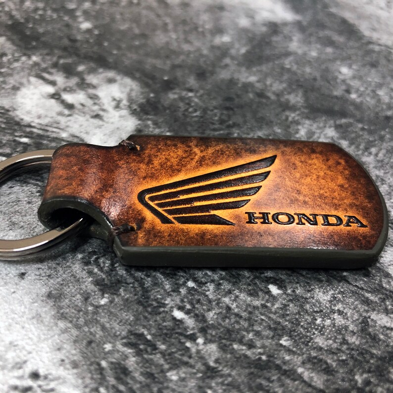 Civic Keyring Real Leather Key Cover Keychain Compatible With