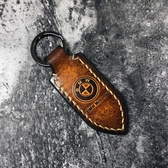 BMW leather keychain BMW motorrad keychain motorcycle Etsy