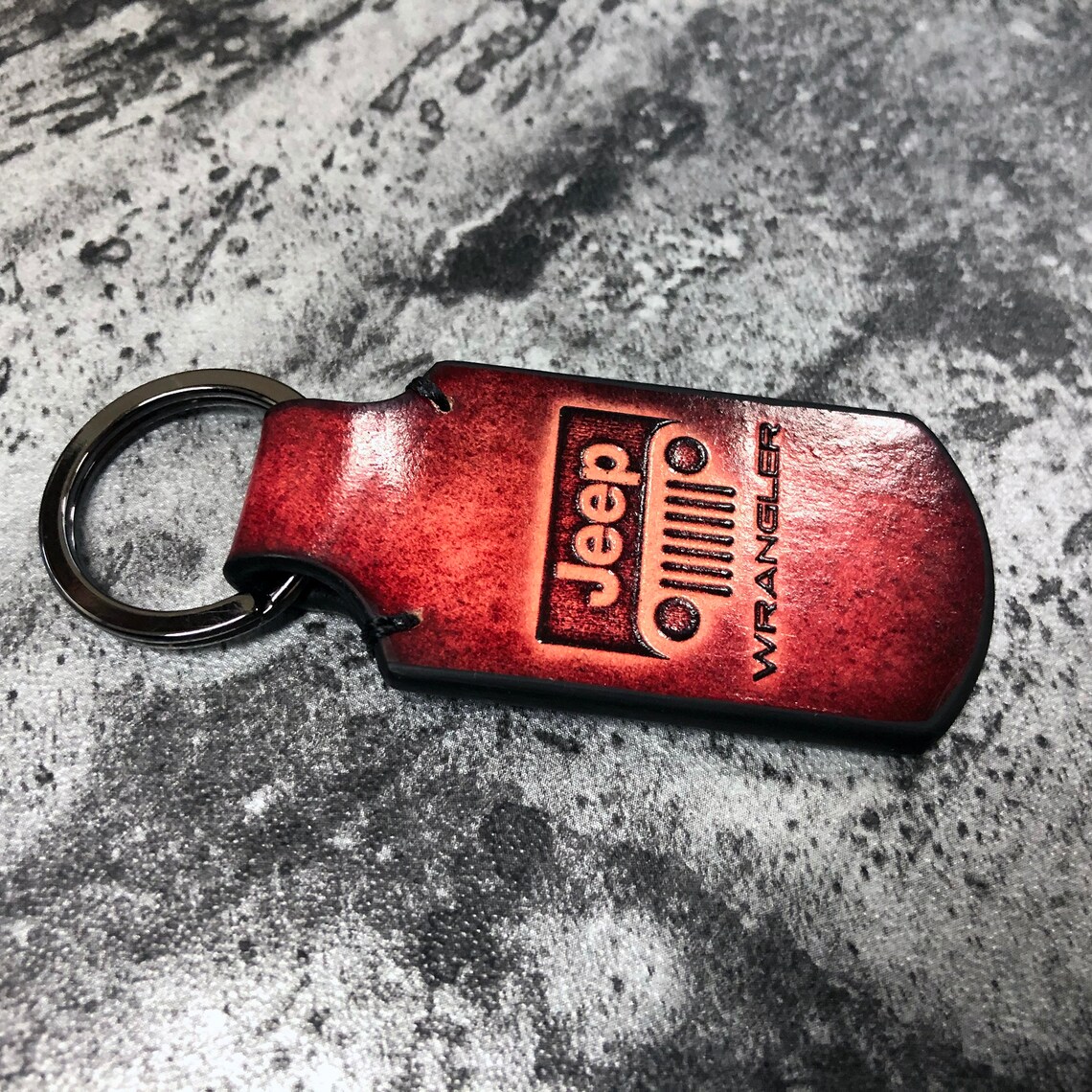 Jeep wrangler accessories jeep leather keychain wrangler Etsy