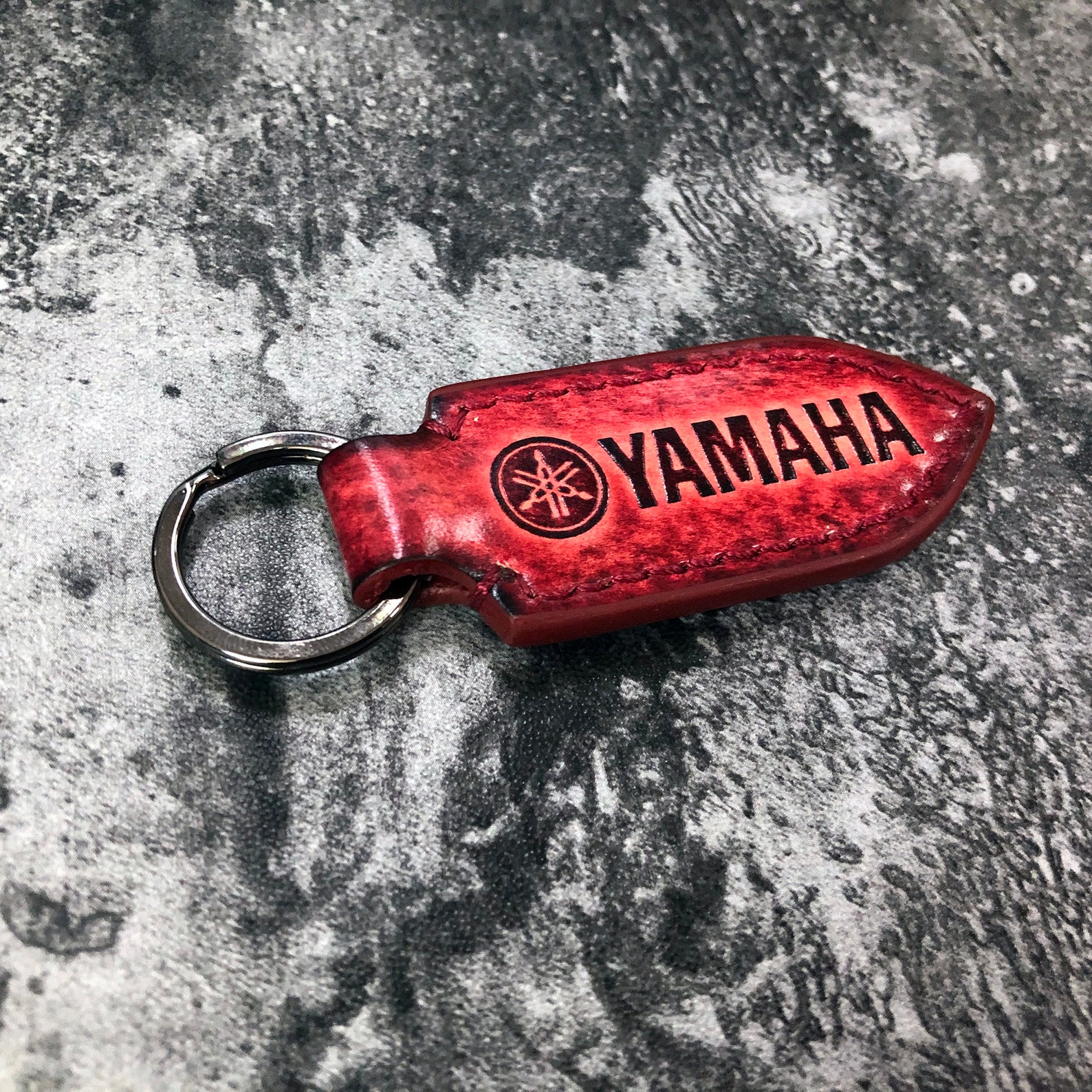Yamaha leather keychain_RED yamaha motorcycle accessories Etsy