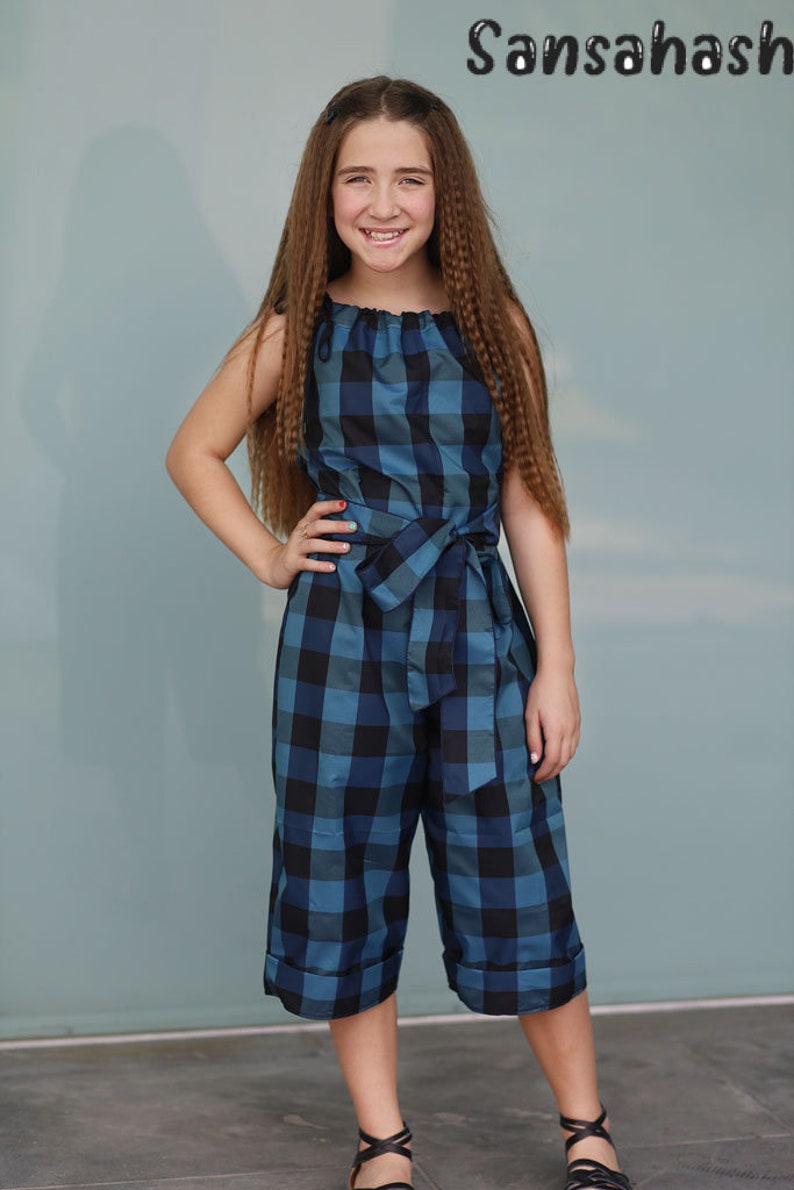 Kaya Jumpsuit pdf sewing pattern for girls summer winter mid short long jumpsuit rompers sunsuits playsuits short sleeves sleeveless comfy image 2