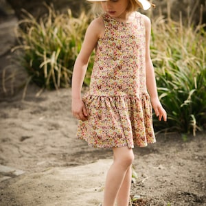 ENGLISH Mila Drop Waist Dress, PDF Patterns, PDF Patterns, handmade, sewing, pdf, sewing, summer dress, open back dress, girls dresses