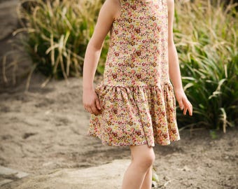 Mila Drop Waist Dress PDF Pattern: Girls Summer Sewing (6M-12Y)