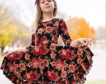 Lana Top & Dress, PDF, Pattern, Knit, Girls Dress Pattern, girls dresses, low back, dress, flower girl dress, baby christmas outfit