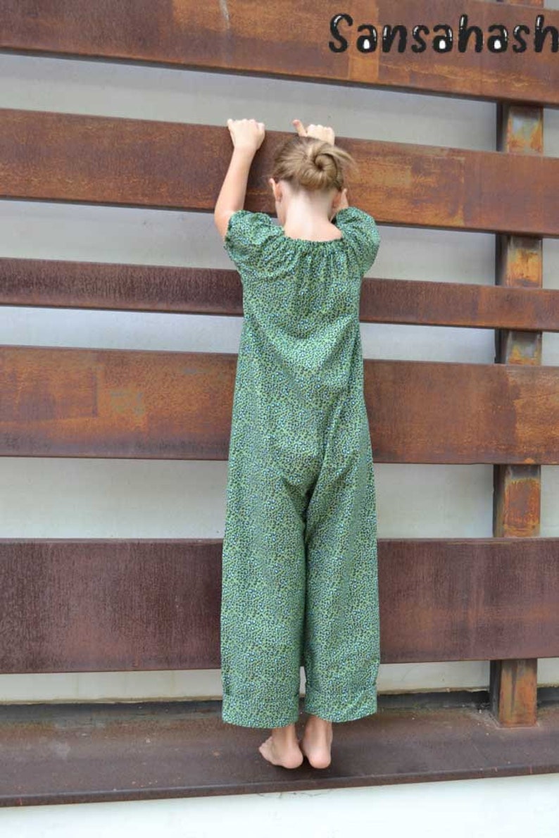 Kaya Jumpsuit pdf sewing pattern for girls summer winter mid short long jumpsuit rompers sunsuits playsuits short sleeves sleeveless comfy image 9