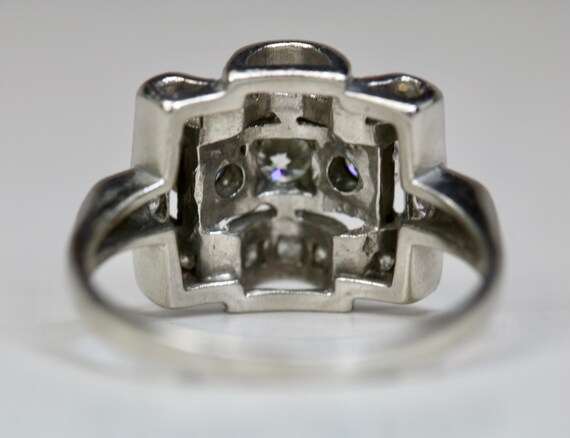 Antique Hand Fabricated Art Deco Era Ladies Ring … - image 4