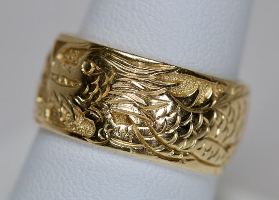 Vintage Dragon Ring Mens or Ladies Eternity Infin… - image 2