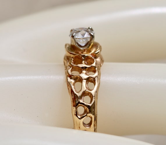 Vintage Ladies Ring 14K Yellow Gold 0.5 Carat Dia… - image 8