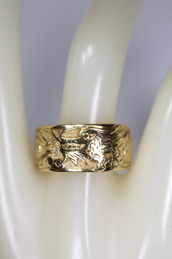 Vintage Dragon Ring Mens or Ladies Eternity Infin… - image 9