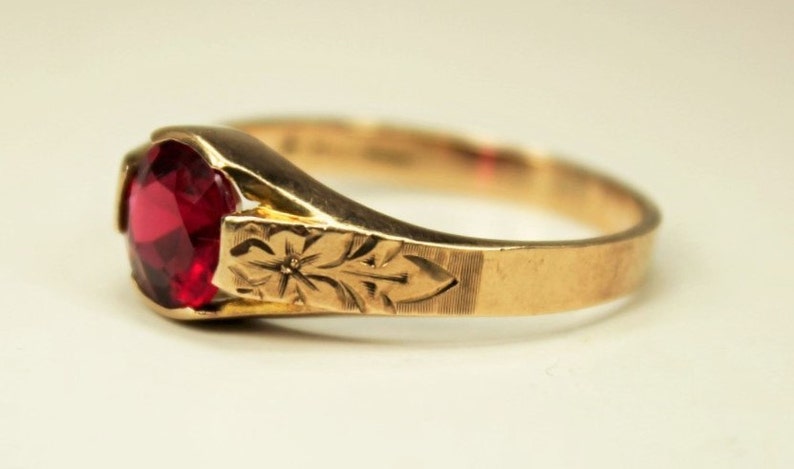 Antique Hallmarked Estate Hand Fabricated Mens Ring 14K Rose - Etsy