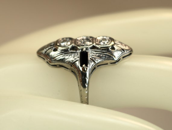 Antique Estate Art Deco Era Ladies 18K White Gold… - image 7