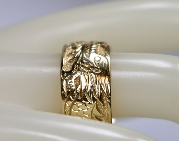 Vintage Dragon Ring Mens or Ladies Eternity Infin… - image 8