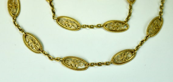 Antique 18K Yellow Gold Necklace Hand Fabricated … - image 5