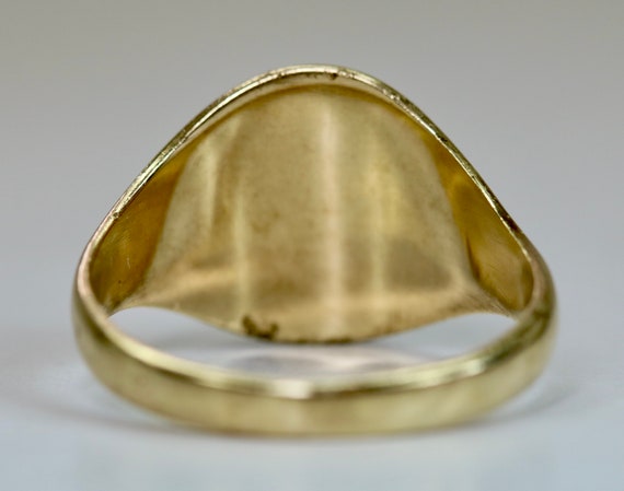 Vintage Mens Man's Ring 10K Yellow Gold USN with … - image 4