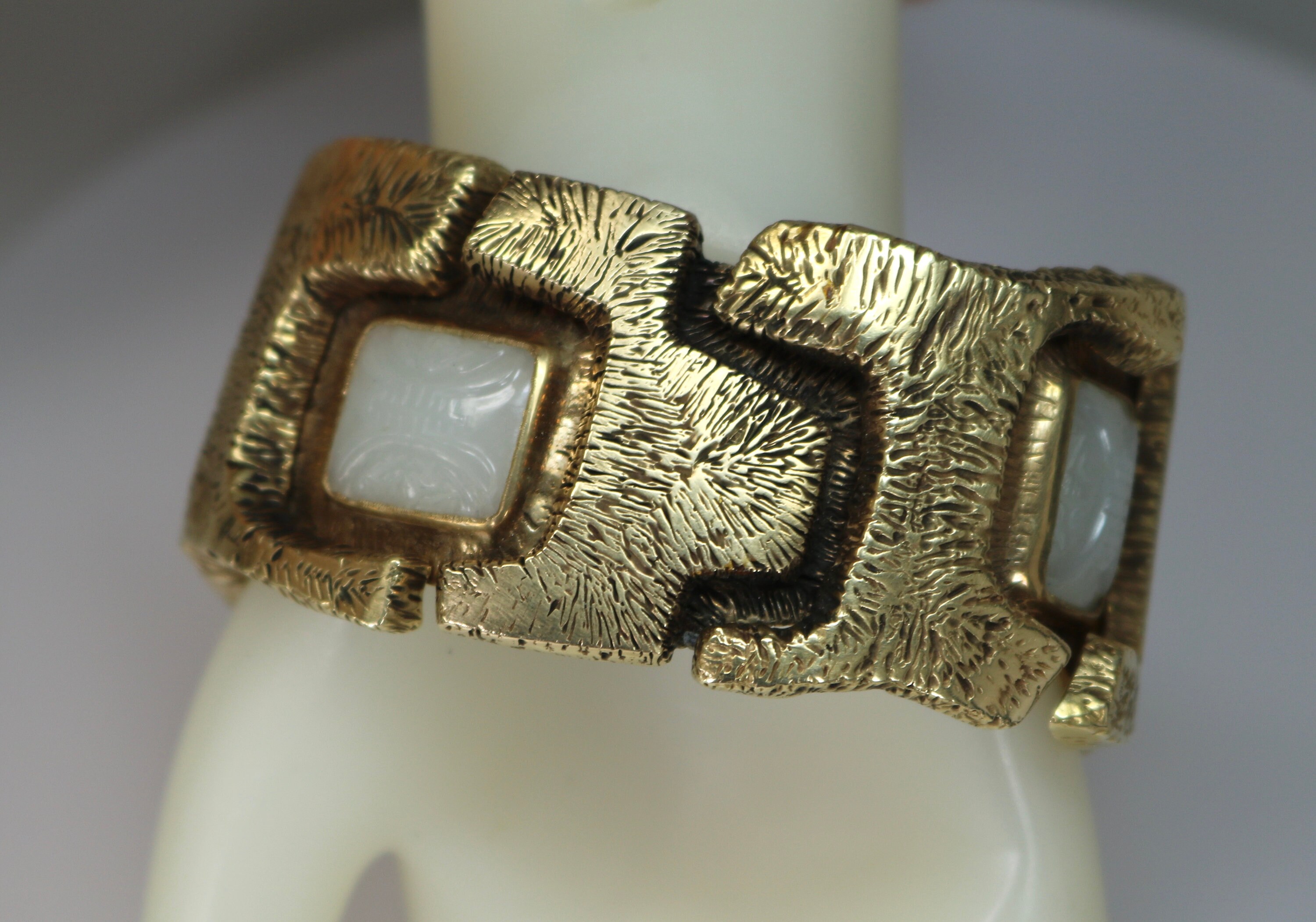 Vintage Hand Fabricated 14K Yellow Gold 5 Hand Carved White - Etsy UK