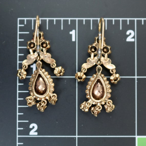 Antique Georgian Era Earrings Hand Fabricated 14K… - image 9