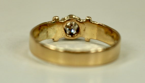 Antique Victorian 18K Yellow Gold Engagement Ring… - image 4