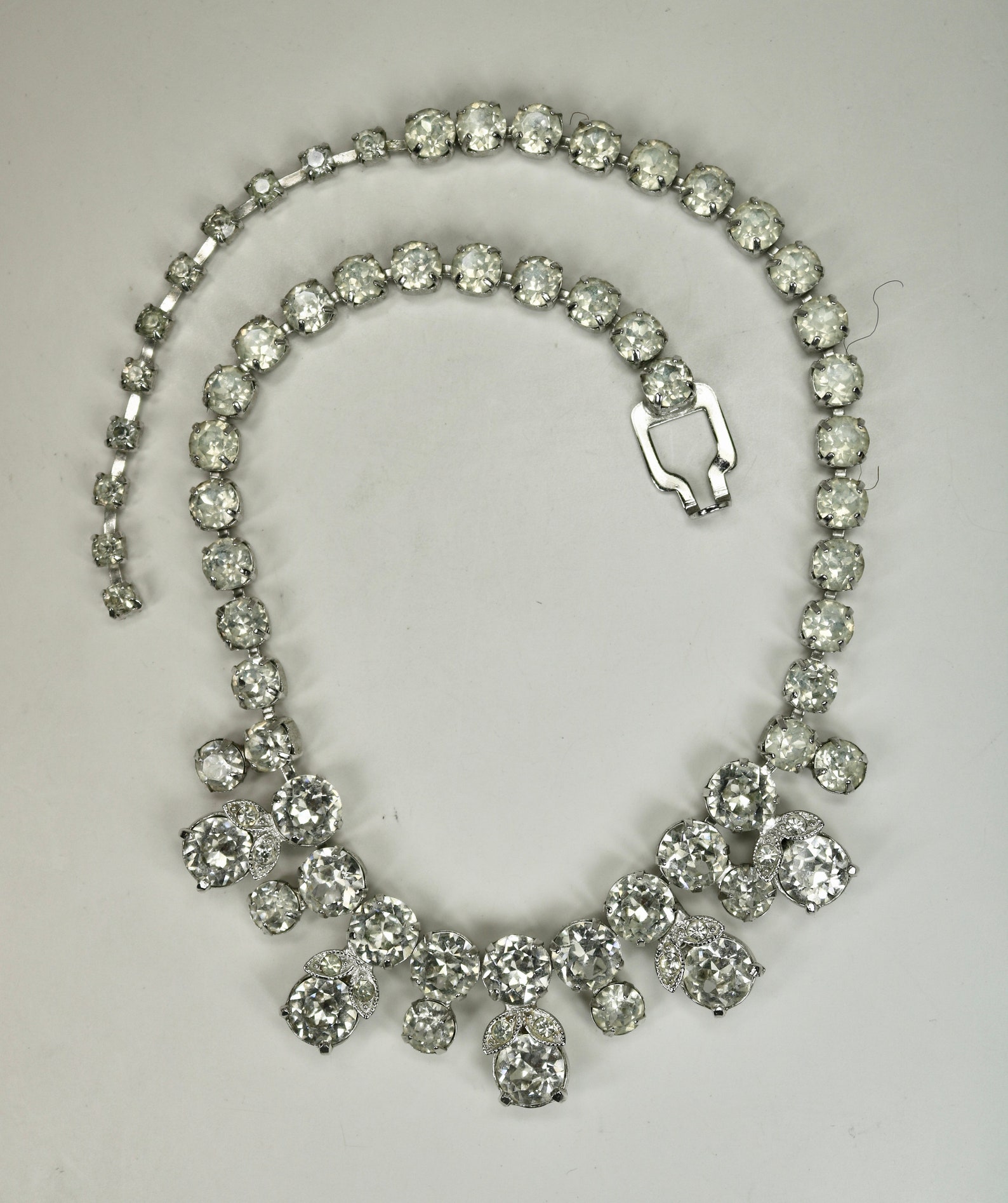 Vintage Eisenberg Necklace Clear Rhinestone 16.5 Length | Etsy