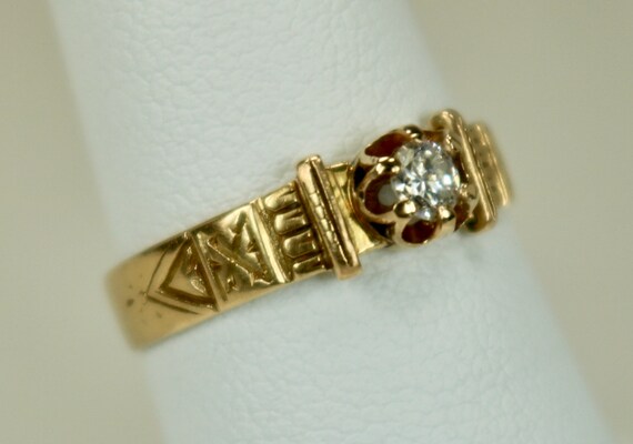 Antique Victorian 18K Yellow Gold Engagement Ring… - image 6