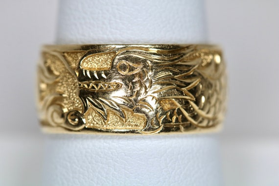 Vintage Dragon Ring Mens or Ladies Eternity Infin… - image 1