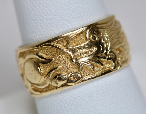 Vintage Dragon Ring Mens or Ladies Eternity Infin… - image 6