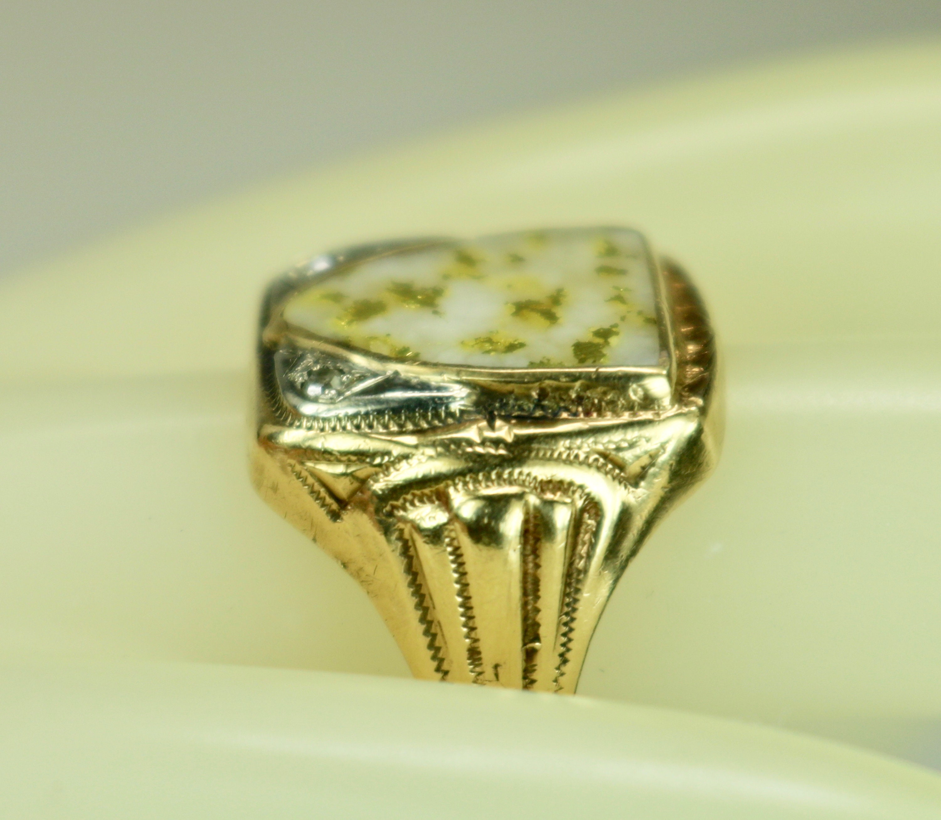 Antique Mens Ring Ostby & Barton USA 10K Yellow Gold Gold in Etsy