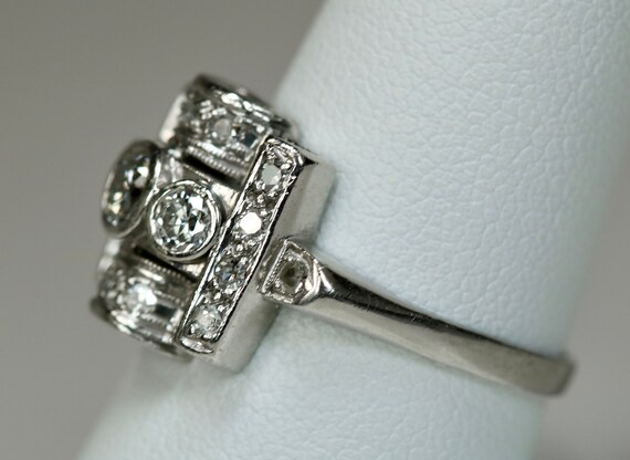 Antique Hand Fabricated Art Deco Era Ladies Ring … - image 3