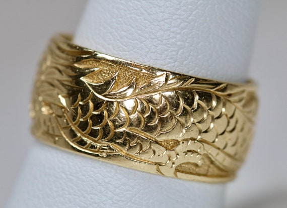 Vintage Dragon Ring Mens or Ladies Eternity Infin… - image 3