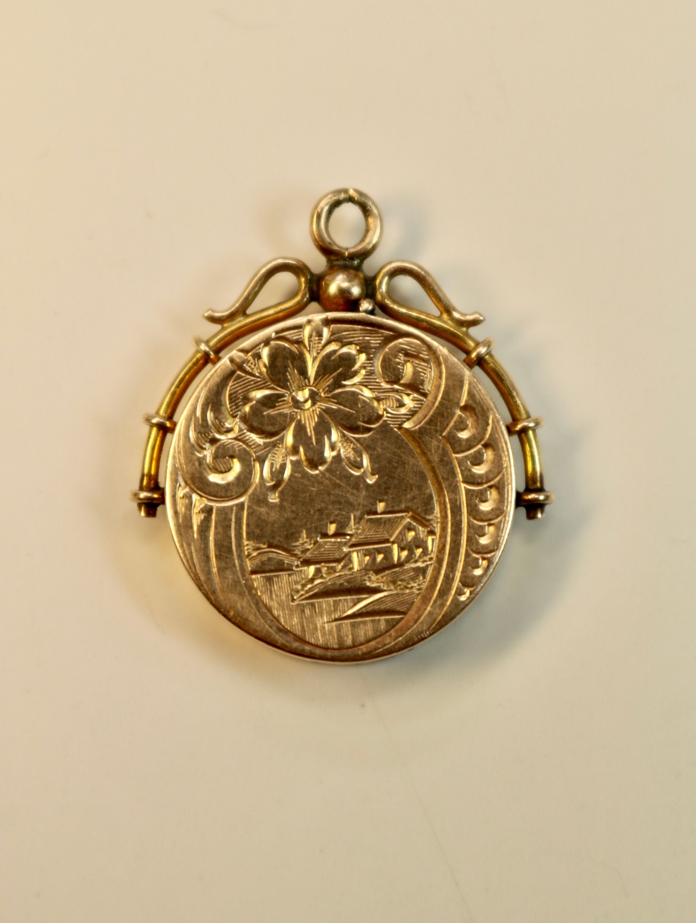 Antique Victorian 10K Rose Gold Locket Round Hallmarked W&H CO | Etsy