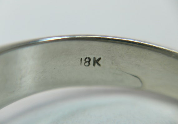 Antique Mens Mans Ring 18K White Gold 0.23Carat R… - image 10