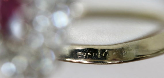 Vintage Ladies Ring 14K White Gold Natural 0.57Ca… - image 10
