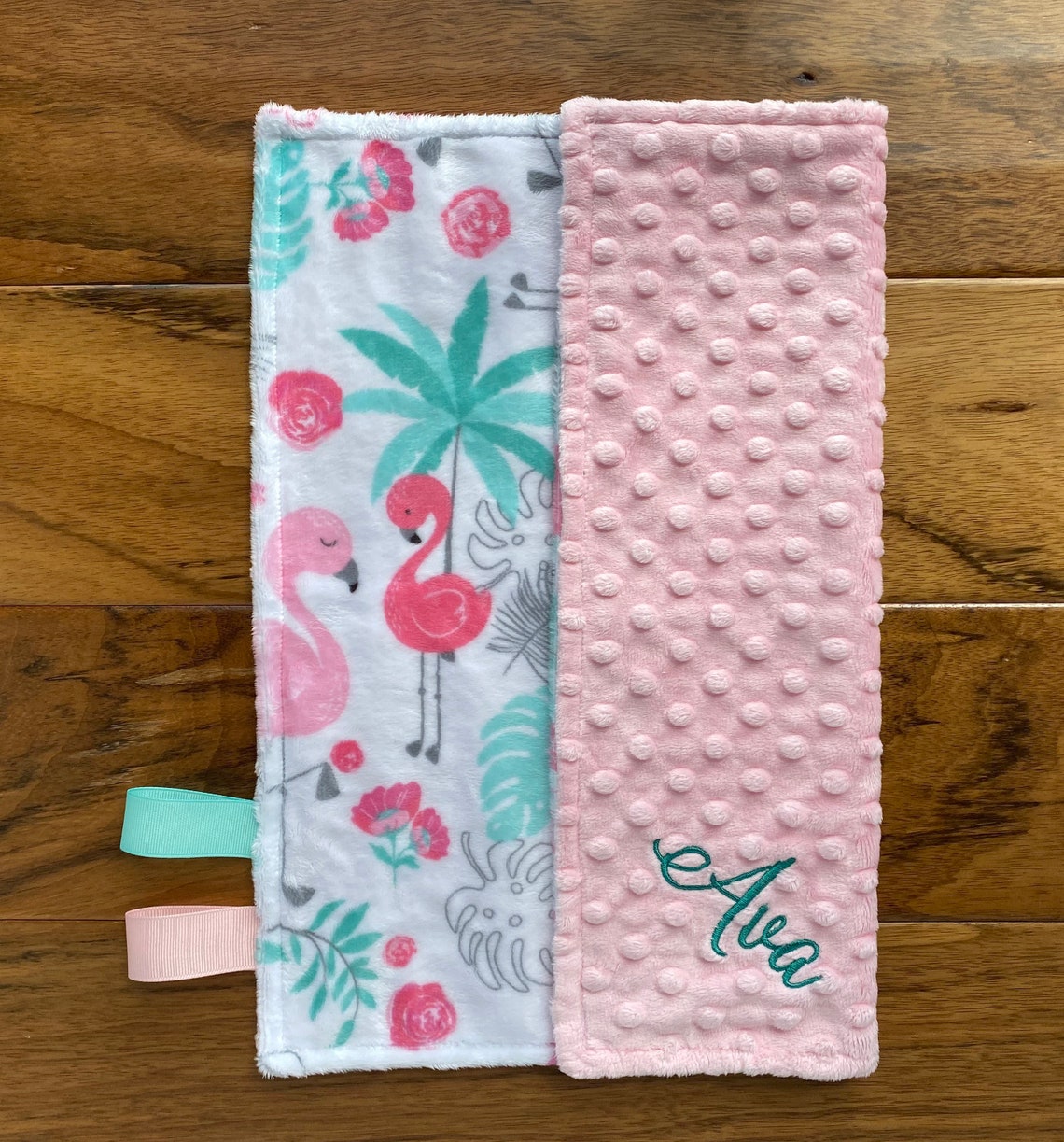 Personalized Flamingos Baby Girl Blanket Flamingo Nursery Etsy