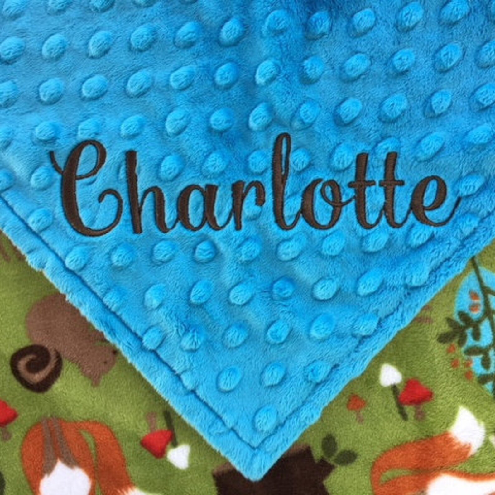 Woodland Baby Blanket Personalized Forest Animals Blanket for Etsy