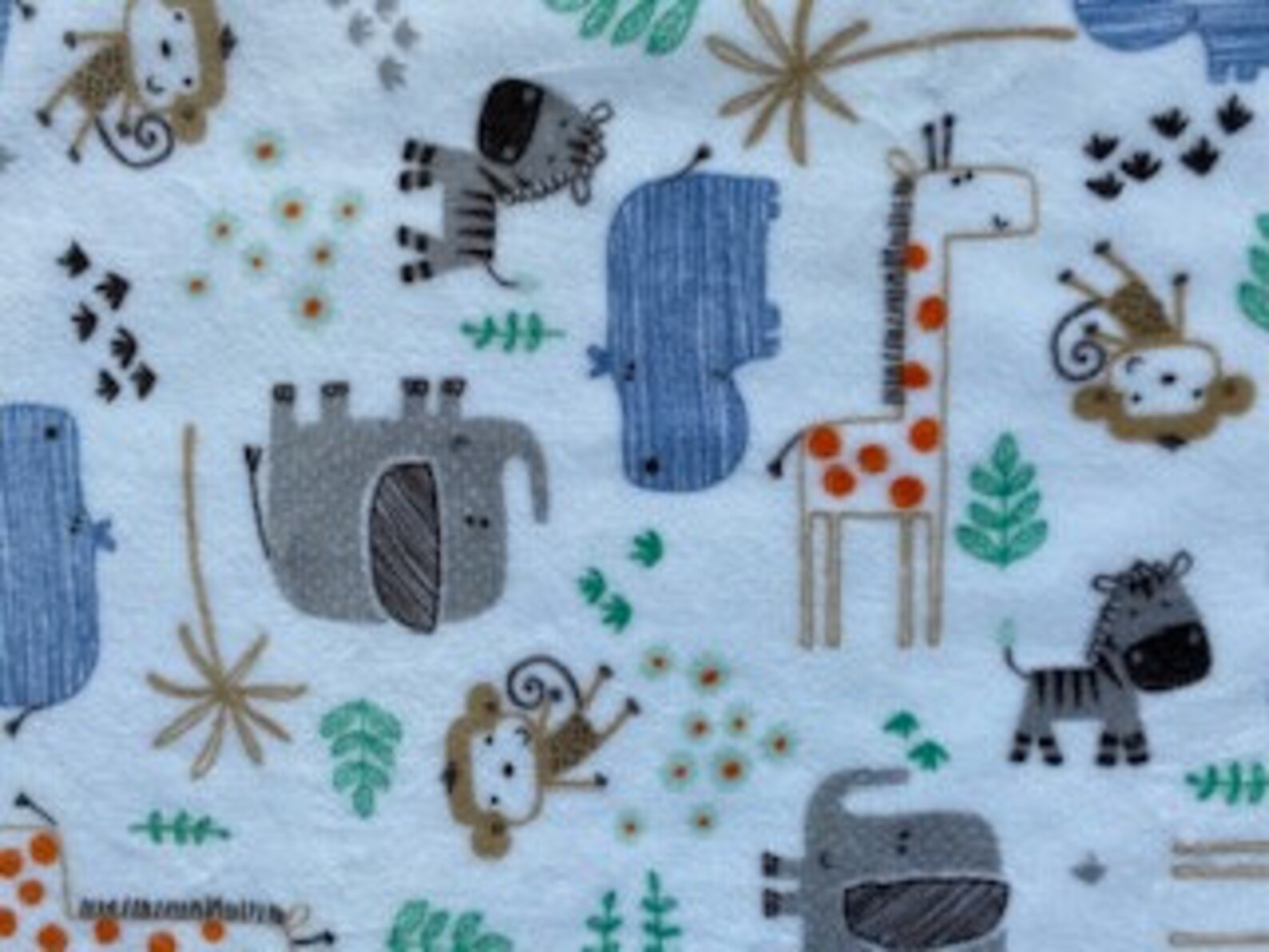 Zoo Animals Minky Baby Blanket Personalized Jungle Animals Etsy