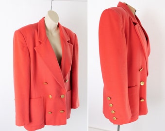 Vintage Coral Breamar Diana Co Short Sleeve Blazer