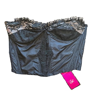 1990s Christian Lacroix Paris Lace Bustier Corset New with Tags, Vintage Christian Lacroix Corset, 1990s Christian Lacroix Headstock, 1990s
